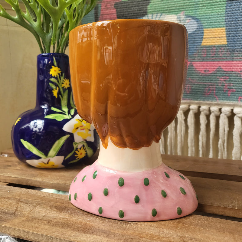 Pink Lady Ceramic Vase
