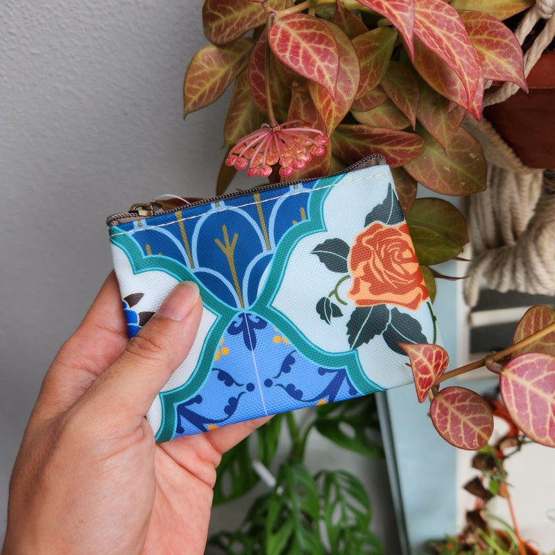Peranakan Rose Tile Coin Pouch