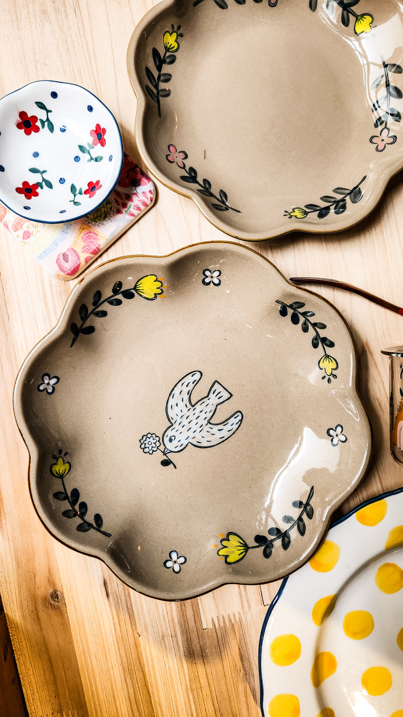 Vintage Clay Style Ceramic Plate series
