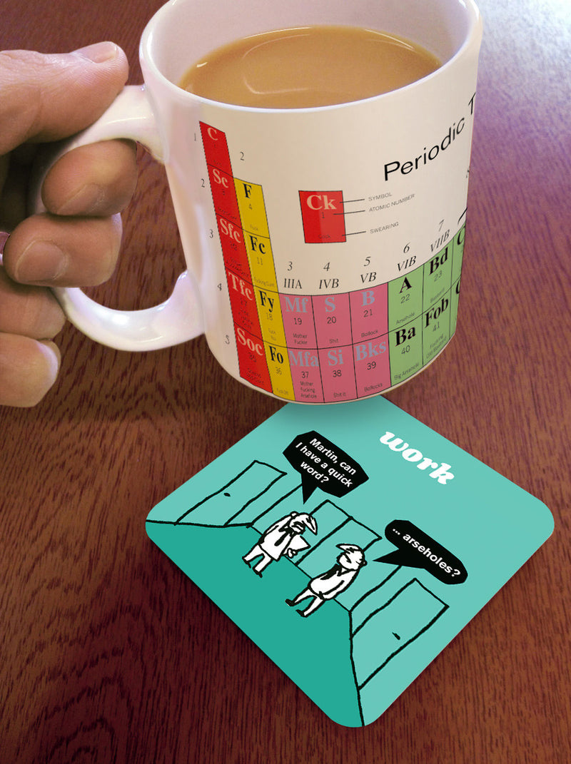 RUDE BOXED MUG PERIODIC TABLE BY MODERN TOSS