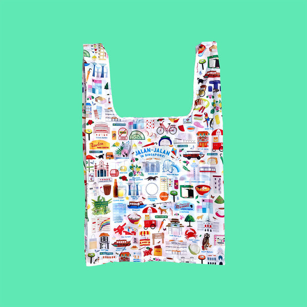 Singapore Theme Foldable Shopper bag