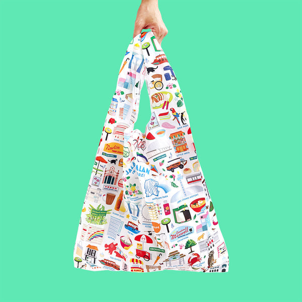 Singapore Theme Foldable Shopper bag