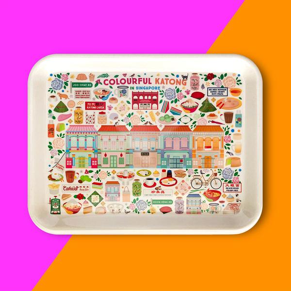 Singapore theme Melamine Tray