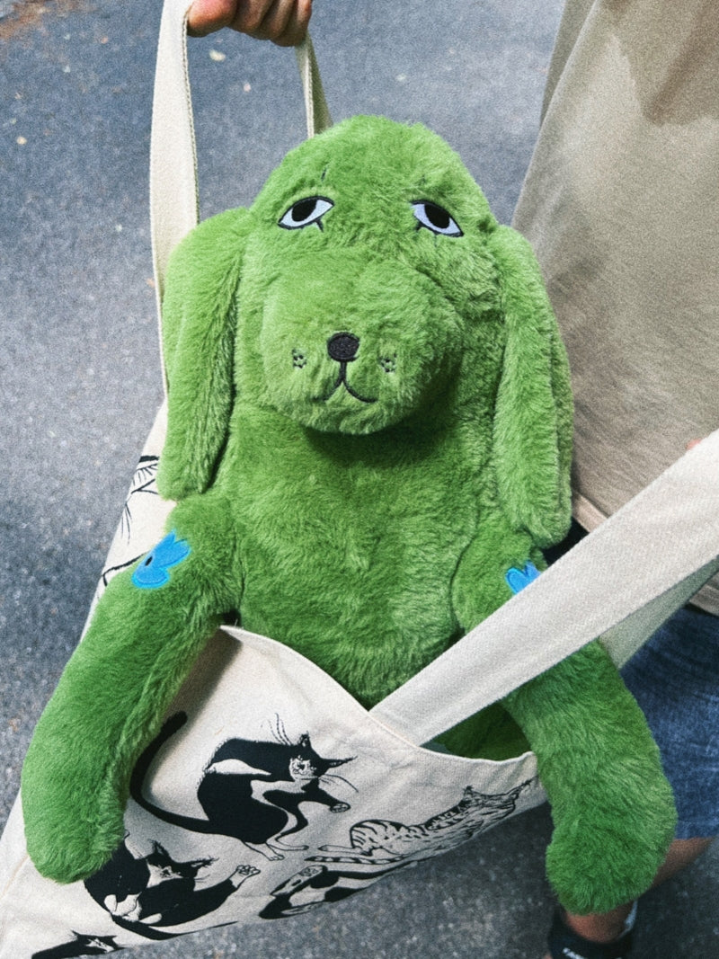 Green Dog with Sad Eyes