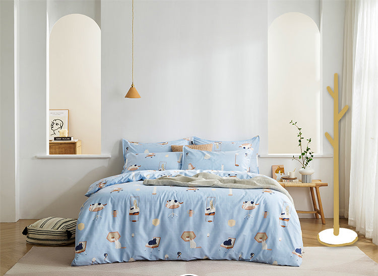Work from Home Kitty Bedding Set