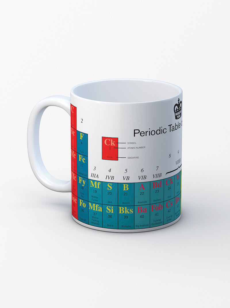 RUDE BOXED MUG PERIODIC TABLE BY MODERN TOSS