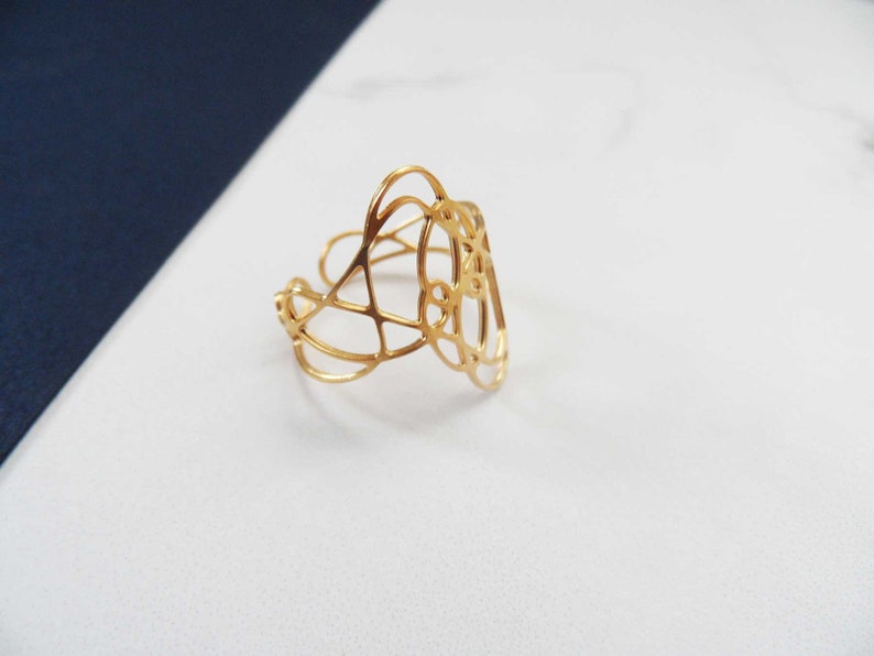 Scribble Gold Ring