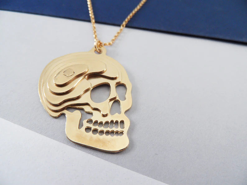 Skull layered necklace